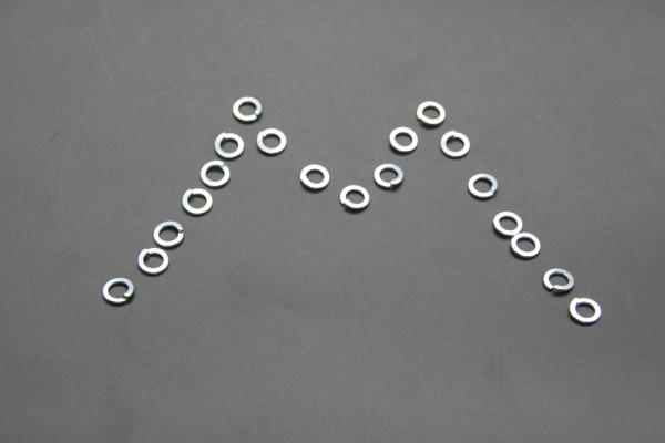 Helical Spring Lock Washer Din 127 ∅6 Type B , Spring Loaded Washer Carbon Steel