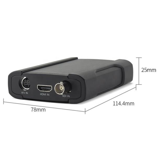 1920x1080P60 USB Capture Card For Live Streaming HDMI/SDI/VGA/S-Video/YPbPr/AV Input