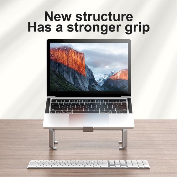 350g Solid Feet 17.3Inch Silver Notebook Desk Stand Liftable