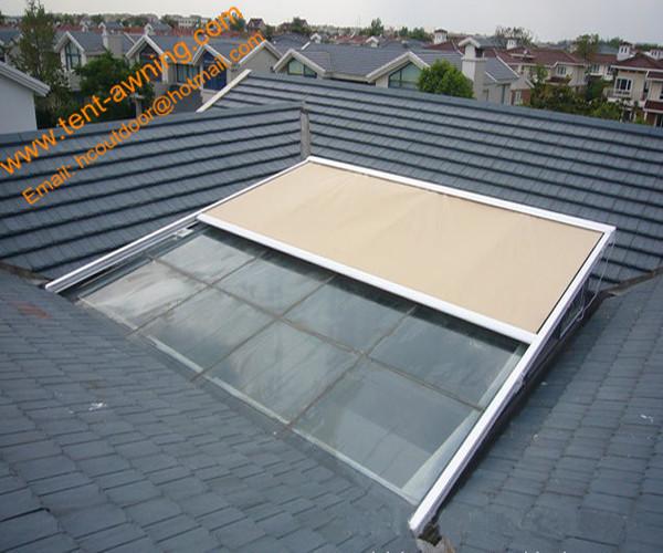 Durable Glass Room Sunshade Aluminum Motorized Romote Control Skylight  Awning Conservatory Roof