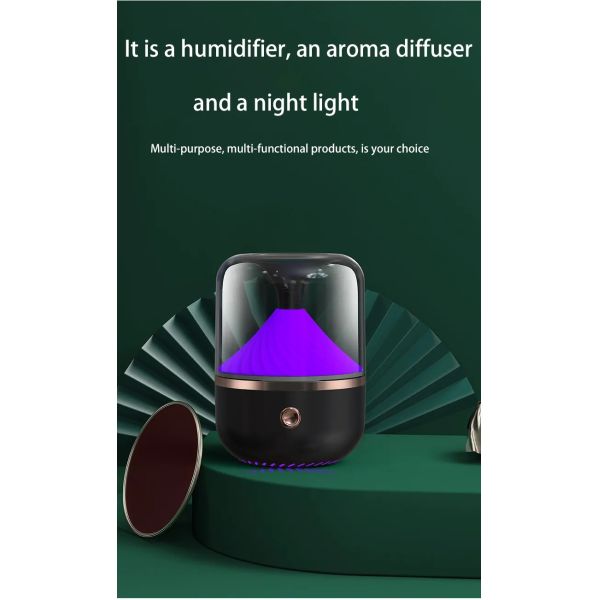 Car Home Use Electric Fragrant Oil Diffuser Battery Powered With 7 Color LED Light