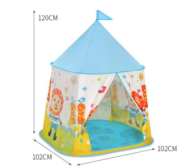 Festival Camping outdoor Play House Tent Foldable Printing Lion Pattern Kids Tepee