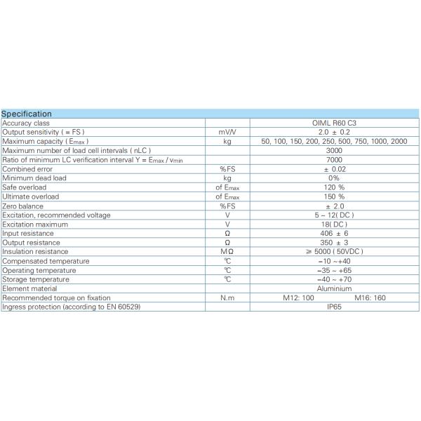 Keli XSB Compression Load Cell Force Pressure Sensor Capacity 1000kg