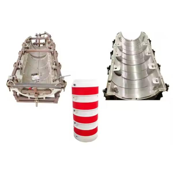 China Rotational Moulds Hollow Shaped Part Mold Rotational Moulding Road Safety Barrel Power Pole Protection Safety Cover