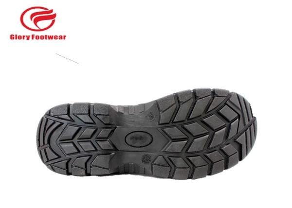 Double Density PU Outsole Steel Toe Work Shoes With Embossed Leather / Breathable Lining
