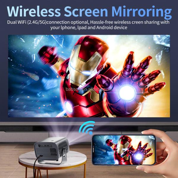High Brightness Smart Projector HD Display 1280*720P LCD Portable Video Beamer Android 13 LED Lamp 2G RAM Bag Fire 503