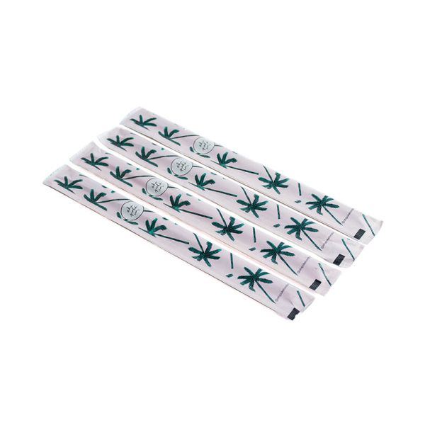 Custom Logo Printed Ramen Sushi Twin Chopstick Chinese Bamboo Disposable Chopsticks With Paper Package Sleeve