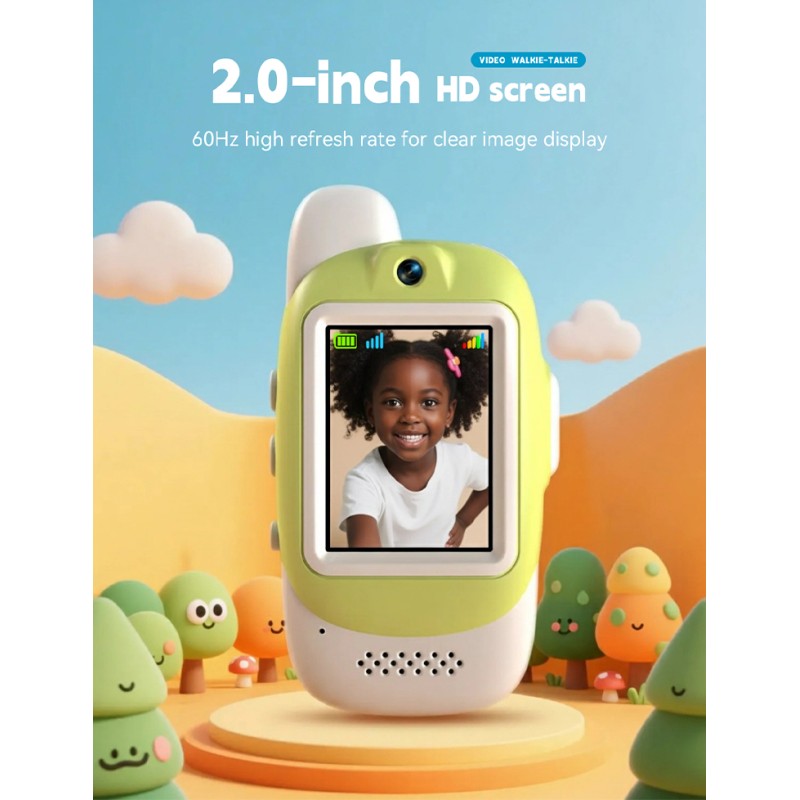 Newest Portable Children Video Walkie Talkies 2 Pack in Set for Kids Outdoor Parent-child Interphone Toys As Christmas Gifts