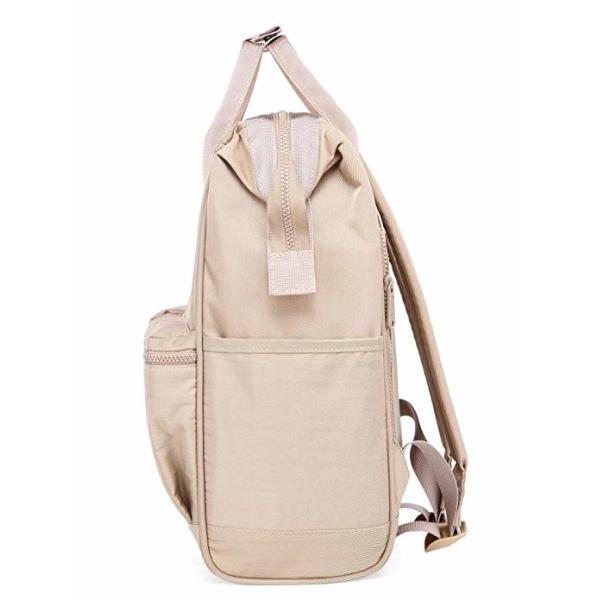 Khaki Canvas College Bags , Travel School Backpack With USB Charging Port