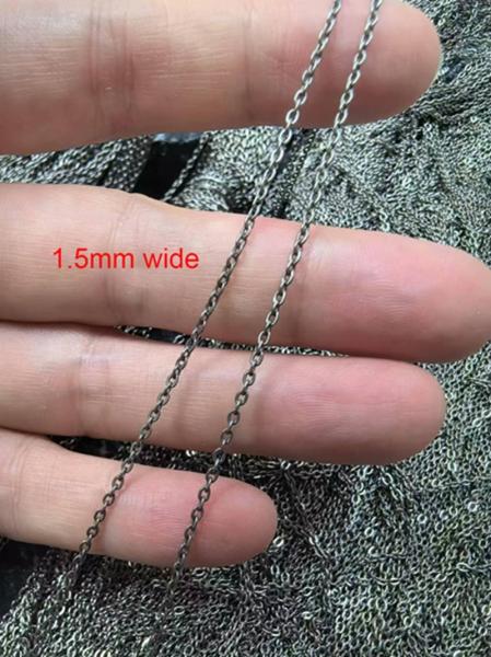 Hot Sale 1.5mm O Chain Titanium Chain Titanium Accessories Men's Chain In Stock