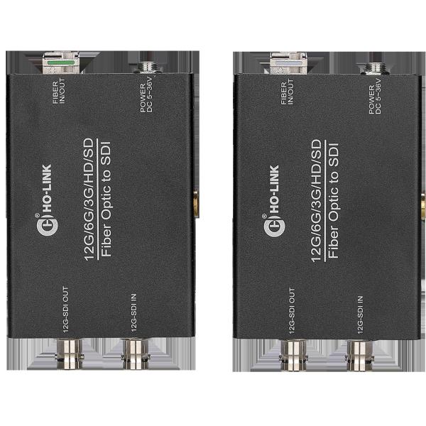 1-Channel BIDI 12G SDI to Fiber Converter Single Mode Single Fiber LC via SFP