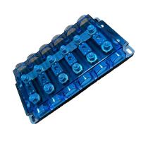 Bloque automotriz de Bussmann Marine Bolt On Mega Fuse del mar azul de 6 maneras con la cubierta transparente