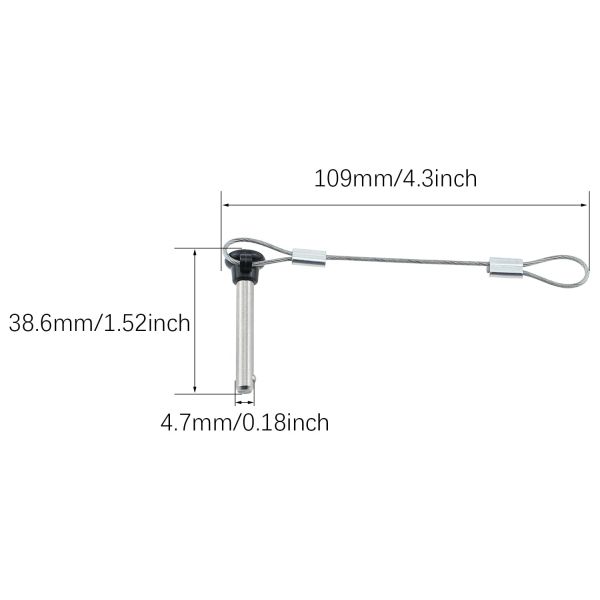 316 Stainless Steel Quick Release Pin with Loss Prevention Cord for Secure Fastening
