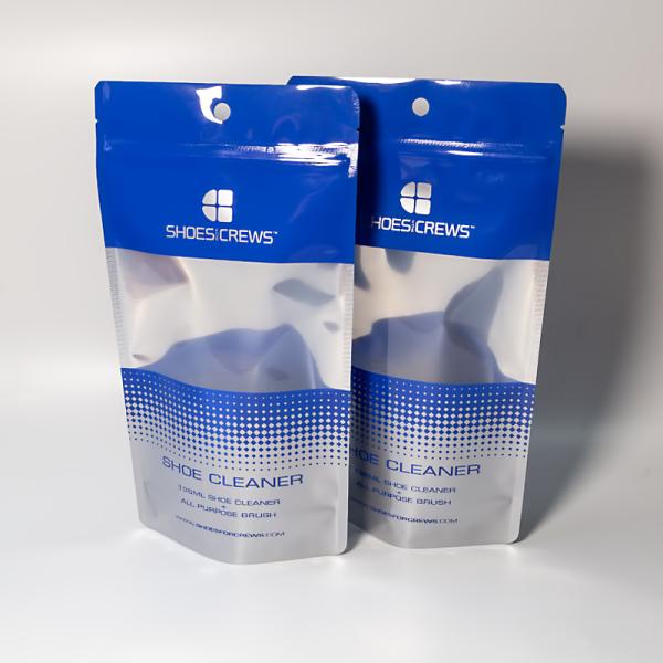 Portable Stand Up Bags With Transparent Windows For Shoe Cleaner Packaging Featuring Versatile Functionality For Multi-Scene Use.