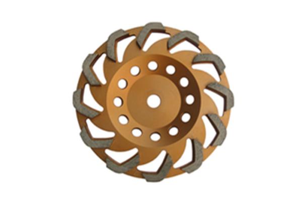 Gold Red 4  Inch Diamond Cup Wheel Silver Brazed Fan Cup Wheel