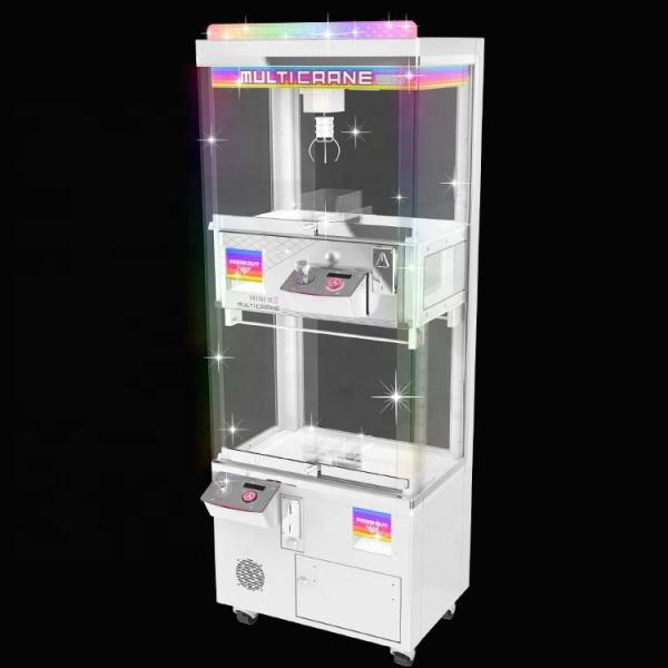 Amusement Center Crane Claw Machine Acrylic Cabint And Tempered Glass Material