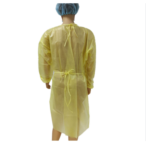 Liquid Resistant Protective Disposable Gowns Surgical Yellow Color
