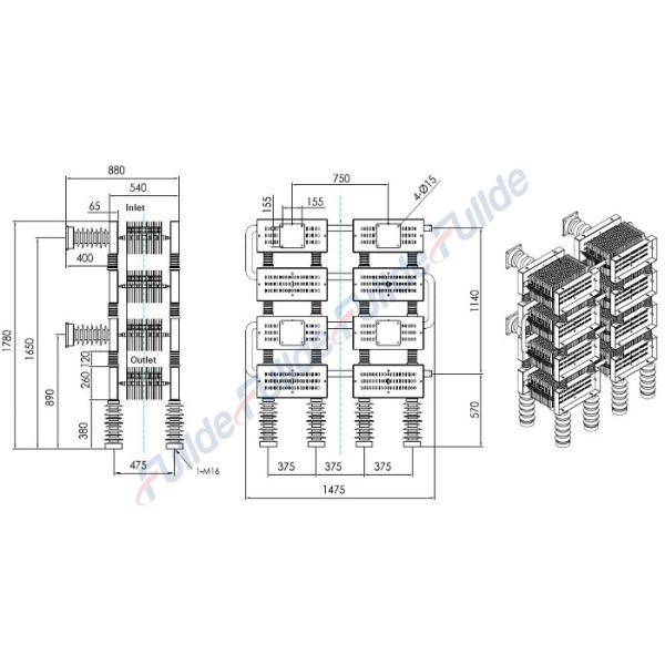 35KV Neutral Grounding Resistor For Generator , High Power Variable Resistor 