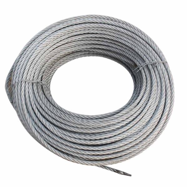 Galvanized Finish 7x19 16mm Stainless Steel Wire Rope Cable for Drawn Wire Needs and Projects