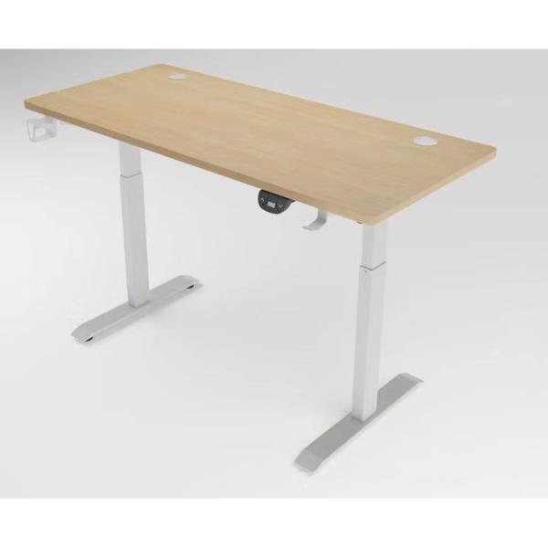 Custom Hospital Office Black Metal Laptop Table with 900mm Electric Height Adjustment