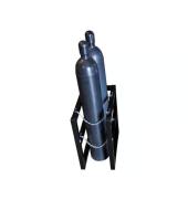 Metal exterior Fab Products Black da cremalheira do tanque de 2 O2 do cilindro