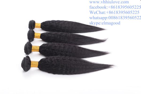 Mongolian Virgin Human hair,coarse kinky straight,Italian yaki wave texture human hair