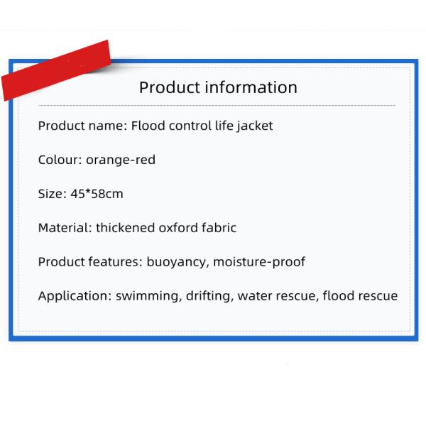 Floodproof Polyester Fishing Life Jacket