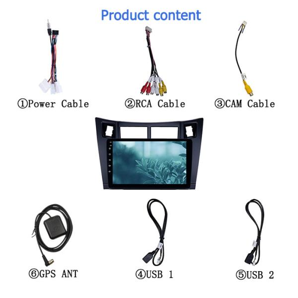 9 Inch 2 din GPS Navigation System Touch Screen Android Video Car Radio for Toyota Yaris 2005-2011 Car DVD player