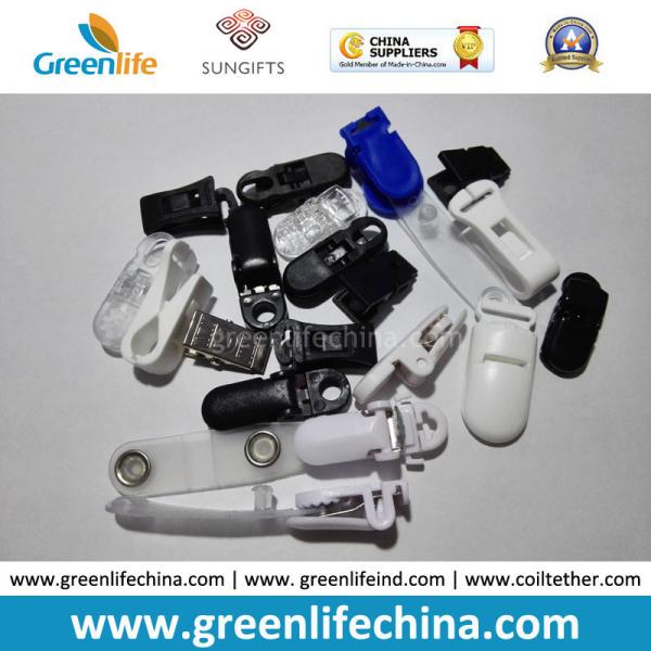 Durable Top Quality China Manufacturer Office/School Used Plastic Badge Clips w/Custom Logo