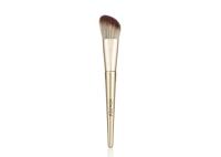 Le maquillage de l'atelier de beauté Vonira est une brosse à cheveux en forme d'angle, avec une poignée en bois de bouleau et une brosse à joues en aluminium.