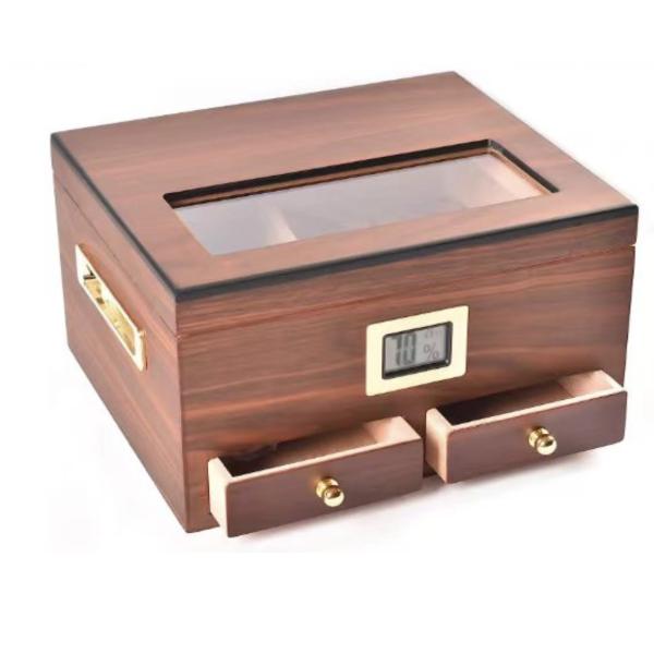 Insect Control Spanish Cedar Wood Cigar Box / Cigar Case Moisturizing And Breathable