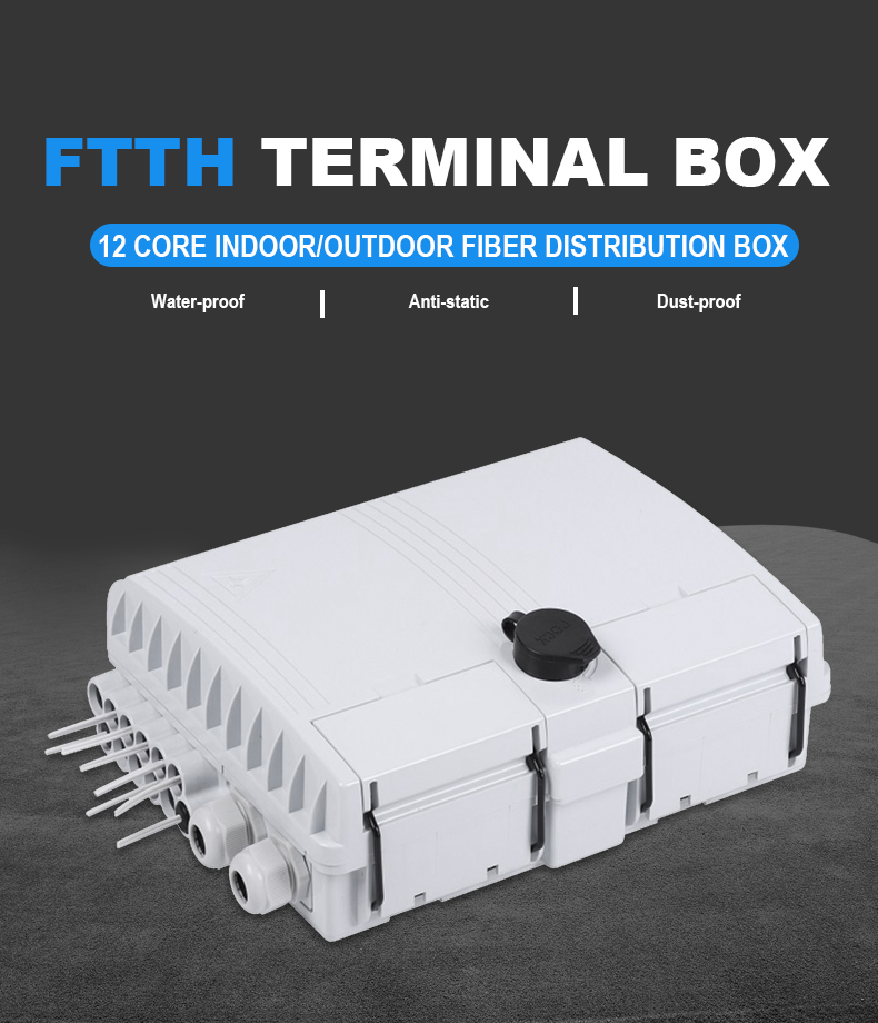 1/4 Splitter Outdoor 12core Ftth Distribution Box IP55