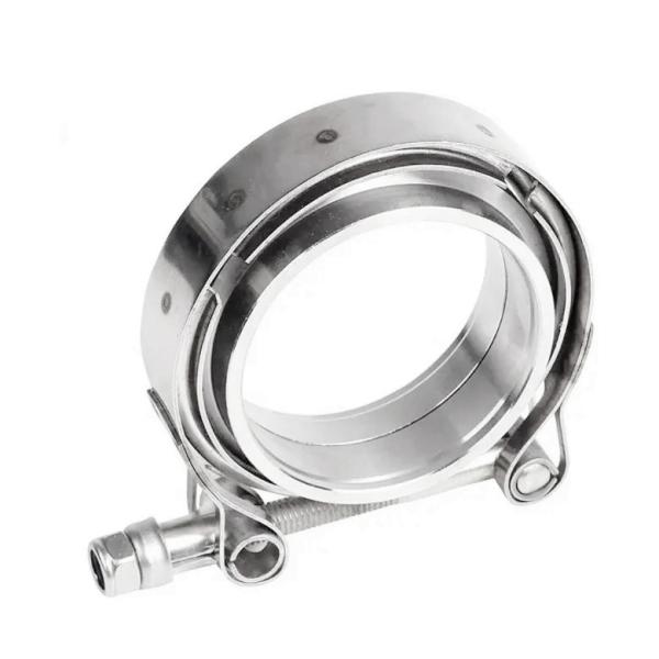 Acessórios de tubos de aço inoxidável 304 de cor masculina, feminina, com pinça de faixa em V