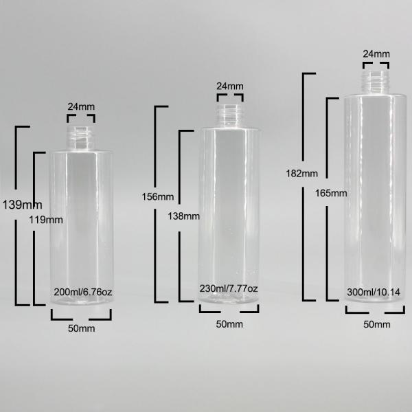 Цилиндр 50*138mm 230ml повторно использовал пластиковые бутылки