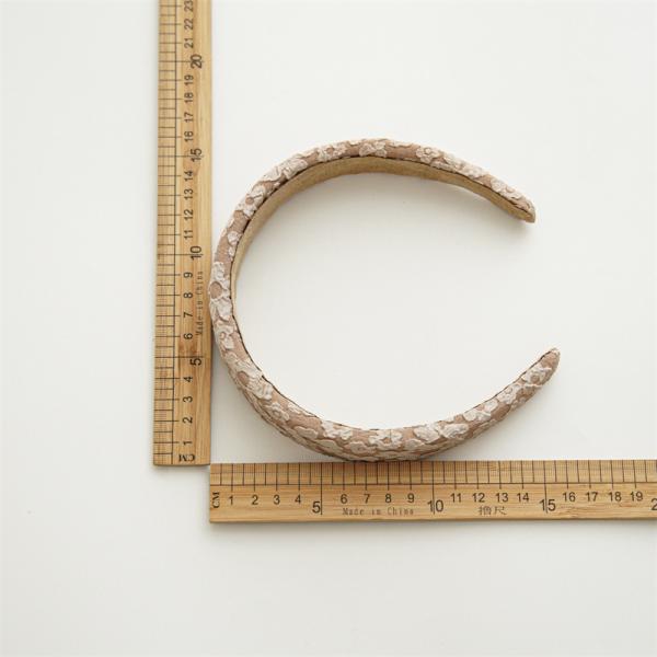 GLH020 Romantic lace relief print elastic flower headband hair hoop headband sponge
