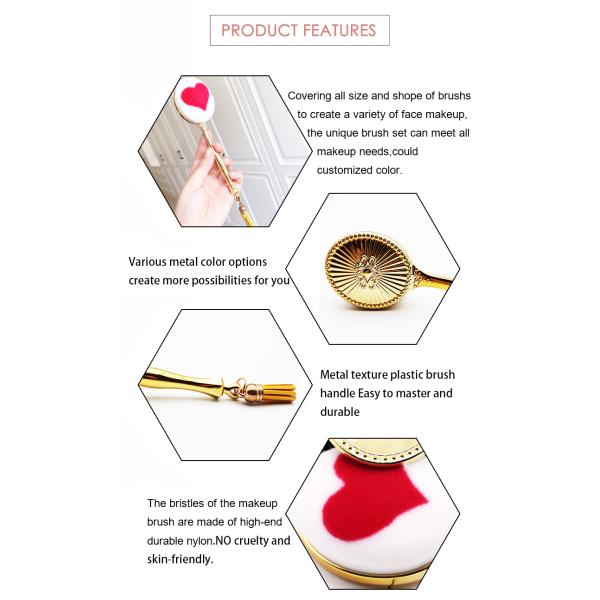 Щетка 25.7*4cm макияжа учреждения сердца Tassel трехмерная