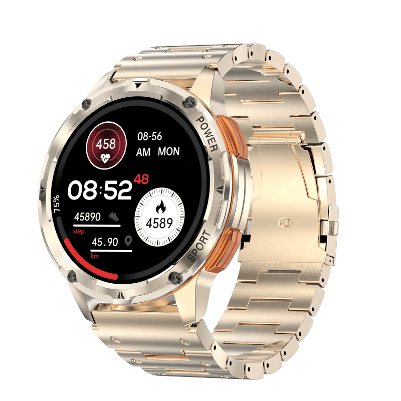Support OEM & ODM | Rugged Outdoor AMOLED Tactical Smart Watch with IP67 Waterproof, 400mAh Battery, and BT5.2 Bluetooth