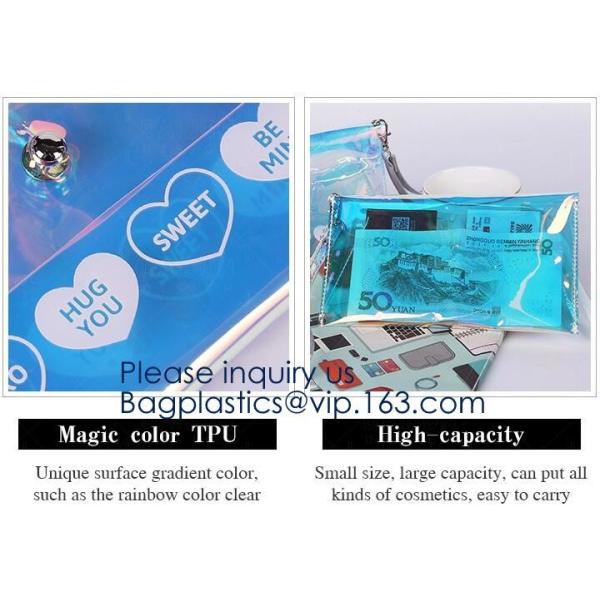 Custom Logo Glitter Cosmetic Makeup Eva Clear Pouch / Pouches,Smiggle Pencil Case With Glitter,Tissue Bag CD Case Docume