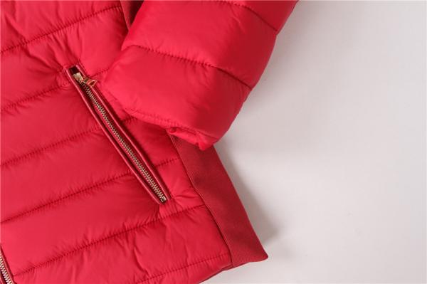 Black Padded Junior Girls Lightweight Puffer Jacket Multicolor