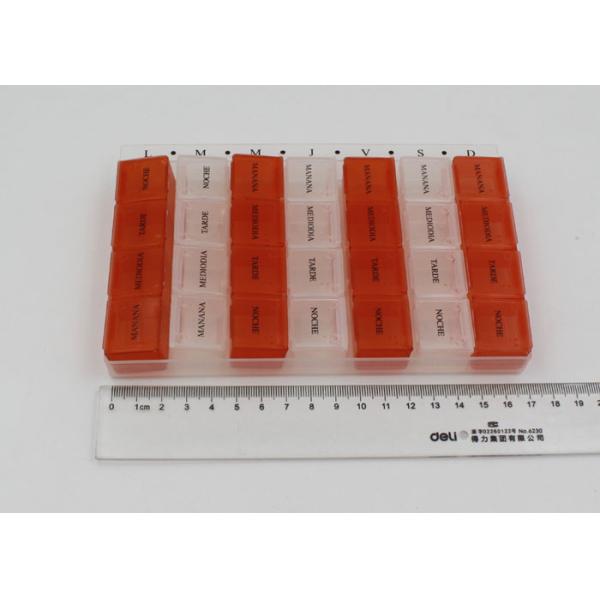 Food Safe Standard Small Plastic Pill Containers For Elderly With Logo Printing