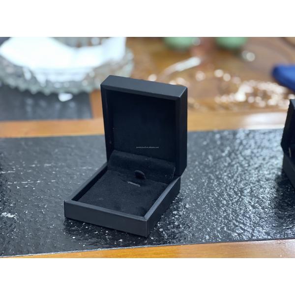 Customized Luxury Black PU leather Pendant Box/Small Necklace Box
