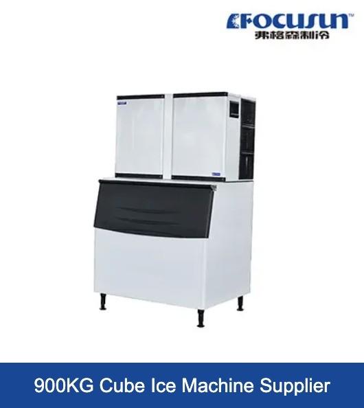 Máquina de gelo Focusun Cube de alta produtividade controlada por PLC com compressor Bitzer