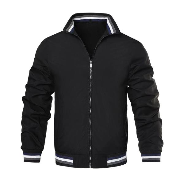 2023 Spring Autumn Waterproof Zip Up Casual Jacket for Men Loose Fit Baseball Bomber Coat