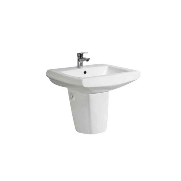 Bacia direta de Hung Basins Ceramic Semi Pedestal da parede da lavagem da mão da fábrica para o banheiro