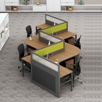 Séparation de compartiment de l'épaisseur 30mm de bureaux de poste de travail de bureau de 4 Seater