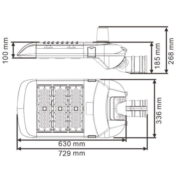 Energy Saving High Lumen Led Street Light Fixtures 150W 90-305V For Outdoor Post