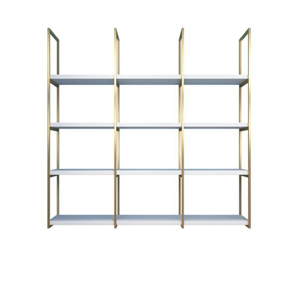 PU Leather Cover 4 Tiers Design Floating Wall Mounted Shelves for Livingroom Furniture