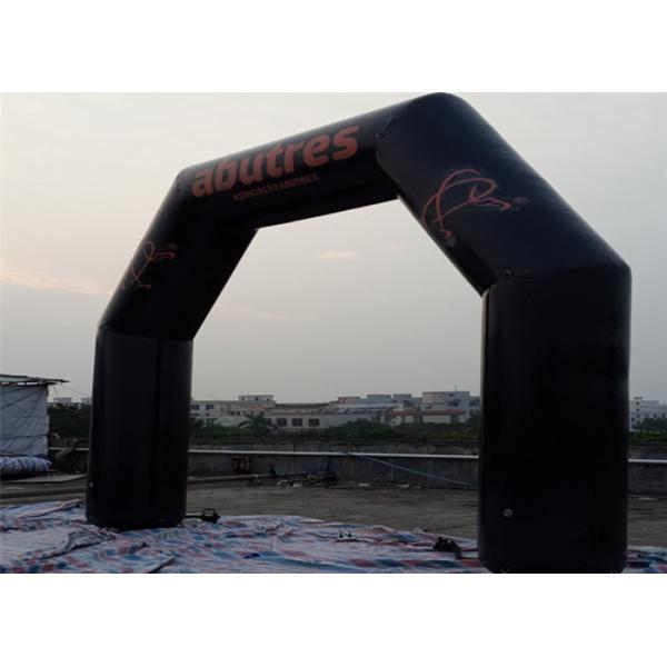 0.6mm Plato PVC Tarpaulin Sealed Inflatable Arches / Black Inflatable Archway