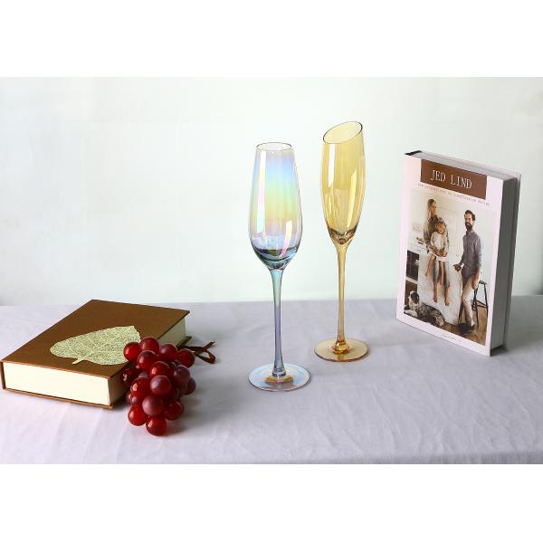 Hand Made Electroplating Luster Lead Free Crystal Champagne Glasses