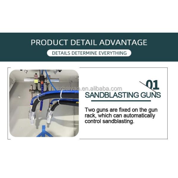 Cleaning Metal Automatic Sandblasting Machine Sandblasting Cabin with Rotating Basket